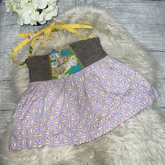 Matilda Jane Clothing MJ Hammond Bay Violet + Ellie Ellie Halter Top sz 6 - Picture 1 of 5